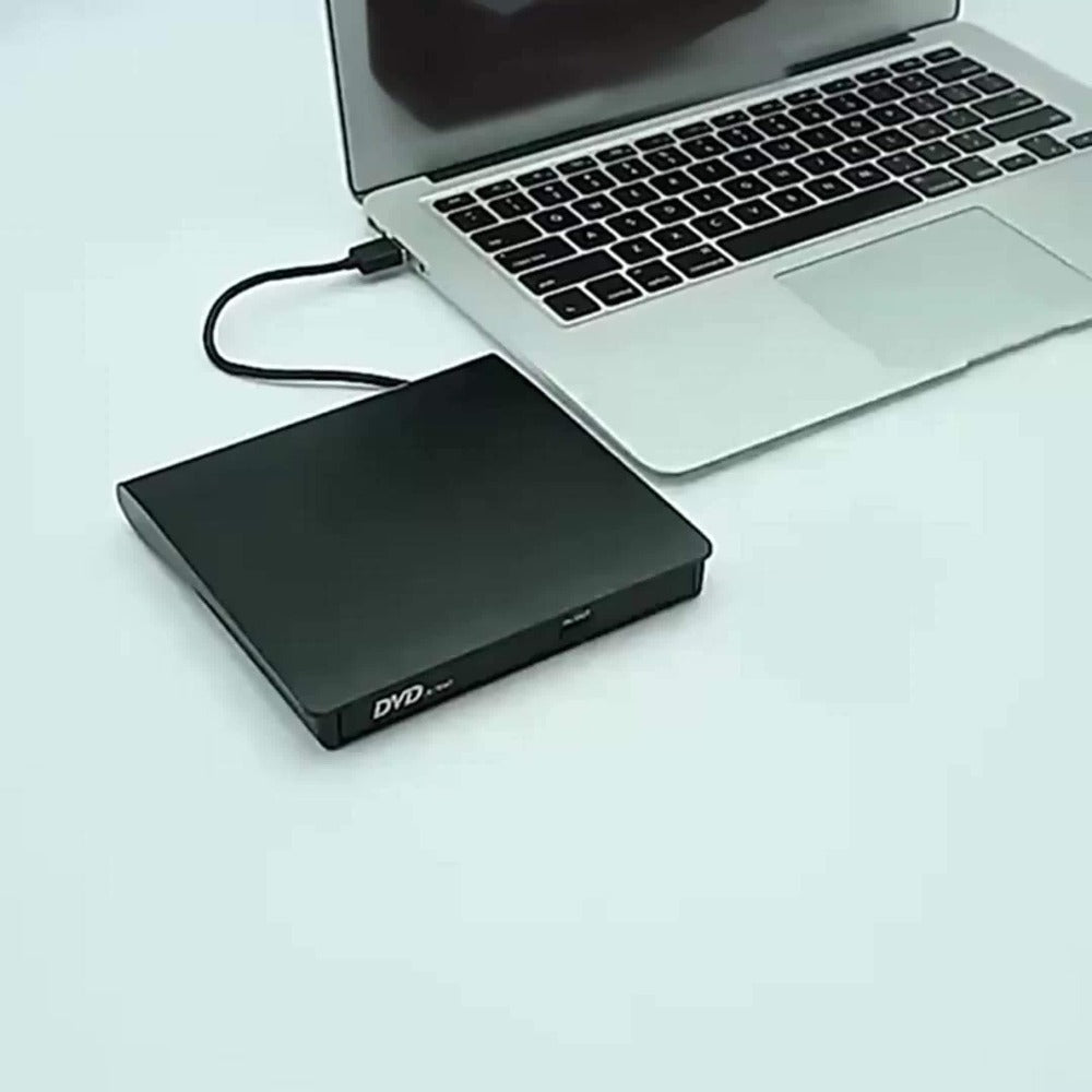 USB External DVD Drive with Storage Bag - Portable CD DVD-ROM CD-RW DVD-RW Burner Recorder Player for Laptop Desktop PC, Plug and Play, No Driver Needed, USB 2.0 High Speed