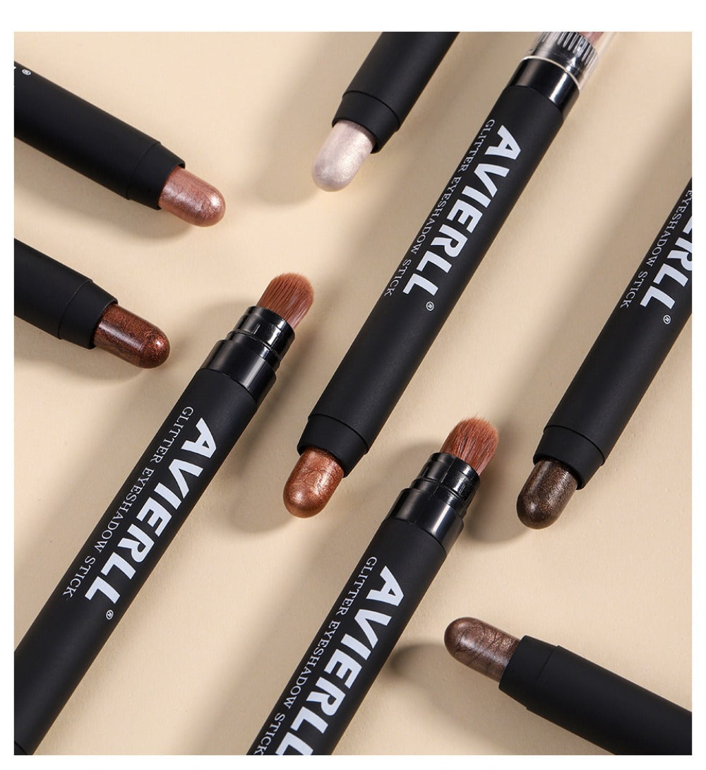 Waterproof Eyeshadow Stick Set 8 Piece – Shimmer, Pearlescent & Matte Eye Shadow Pencils, Creamy Blendable Formula, Long-Lasting Smoky Natural Glitter Eye Looks, Gift for Her