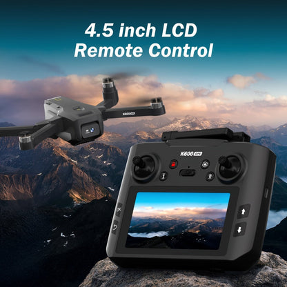 GPS Follow Me Drone Under 250g 4.5 Inch LCD Screen Camera Drone Auto Return Gesture Flight Brushless Motor Altitude Hold 3 Speed Modes 32G SD Card | Adult Beginner Drone Gift for Teens