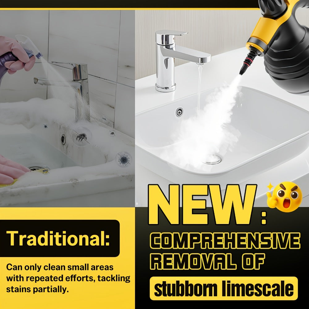 Steam Cleaner 11-in-1 Corded Handheld Kit with Long Hose, Detail Brushes and Window Cleaning Attachment