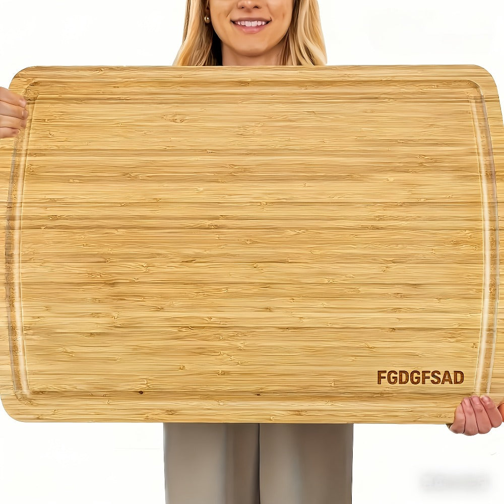 Cutting Board Bamboo-Look Juice-Groove Board with Five Size and Build Options for Prep or Serving