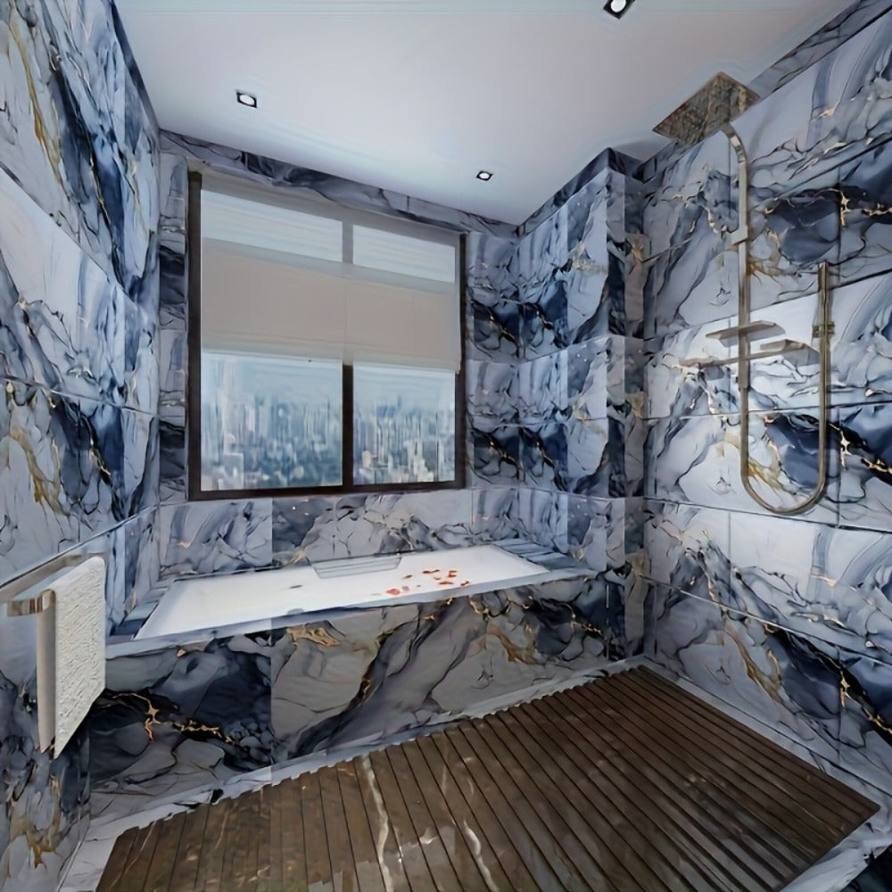 11.8 x 23.6-Inch Marble-Pattern Foam Wall Panels in 50- or 100-Piece Color and Count Options