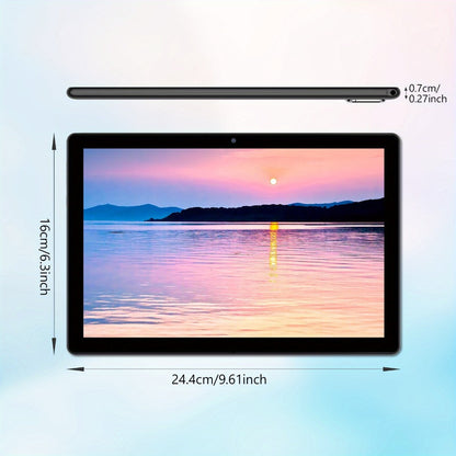 Android 15 Tablet 10 Inch 2-in-1 with Keyboard Case & Stylus 12GB RAM 64GB ROM 1TB Expandable 6000mAh Battery WiFi 6 4-Core 8MP Dual Camera FHD IPS Display Tablet PC