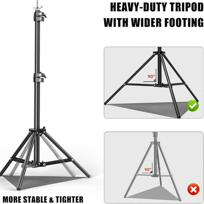 BEIYANG 8.5x10ft Adjustable Photo Backdrop Stand Kit with Carrying Bag | Background Holder Support System for Photography Studio, Video Production, Party Decoration & Advertising Display