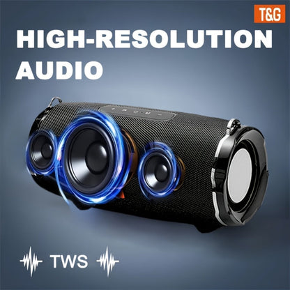 TG187 IPX4 Waterproof Outdoor Bluetooth Speaker | Dual Speakers, 4800mAh Rechargeable Battery, TWS Stereo Pairing, High Volume Portable Wireless Boombox for Party, Picnic, Camping & Stage