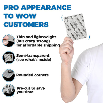 Bulk Rigid Trading Card Shipping Protectors, 3.5 x 4.5 Inch, in 60, 120 or 510 Count Packs