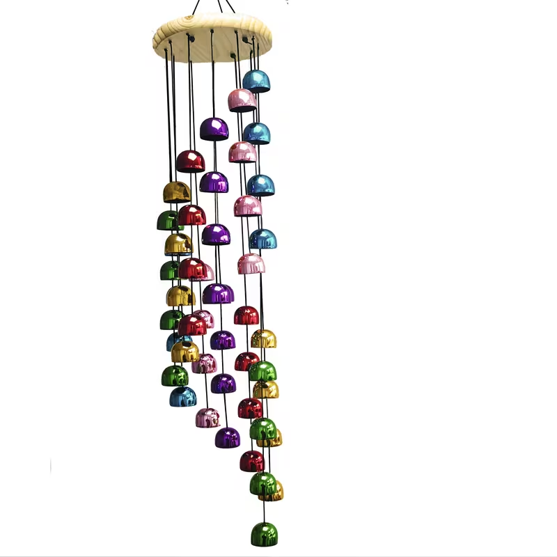 Copper Wind Chime – 48-Bell Vintage Metal & Solid Wood, 30 Inch Outdoor Patio Garden Gift