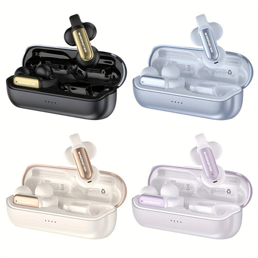 Open-Back Clip-On Wireless Earbuds Environmental Noise Cancellation Touch Control Wireless Charging Case Situational Awareness Natural Sound Bluetooth Headphones