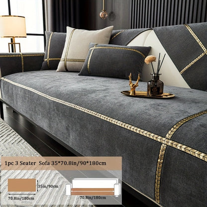 Sofa Cover 350 GSM Chenille Knit Panels for Single Seat, Armrest and 2, 3 or 4-Seater Sofa Sections
