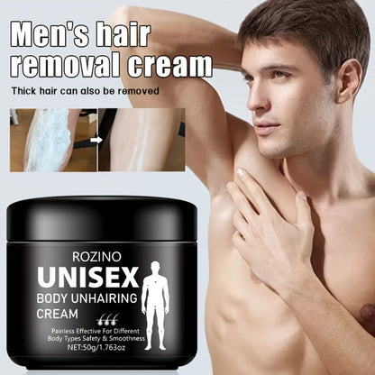 Hair Removal Cream ROZINO 50g Black Jar with Single or Two-Pack Options for External Body Grooming