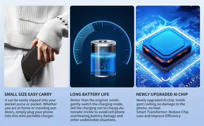 5000mAh-Labeled Magnetic Wireless Power Bank with White Ring Bundle or Blue Upgrade Option