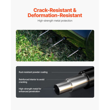 Rolling Lawn Aerator with 18- or 21-Inch Drum, 27 Spikes and Detachable Three-Section Handle