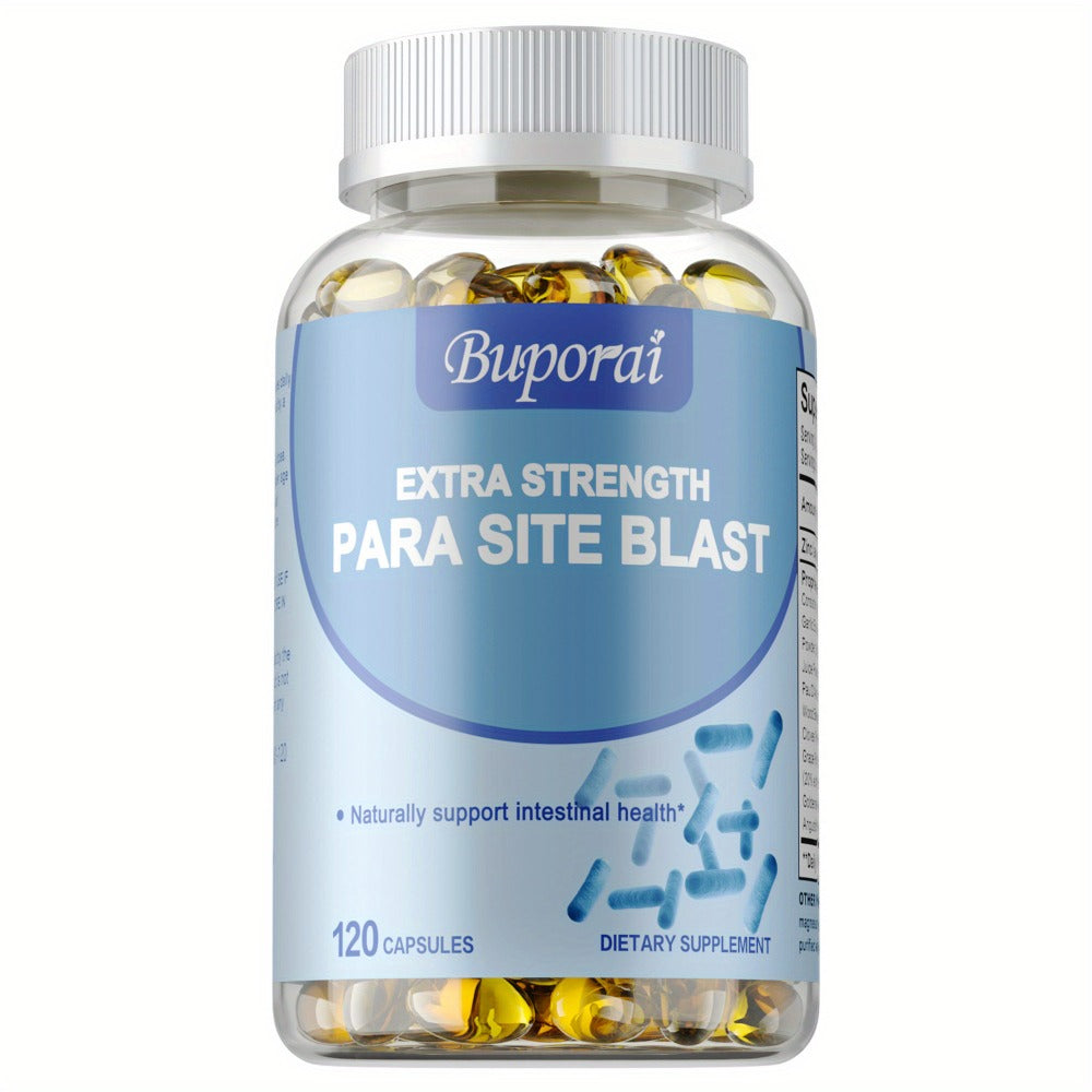 Herbal Supplements with Buporai Label, Black Walnut Wormwood Garlic and Cranberry Capsules, 120 Count