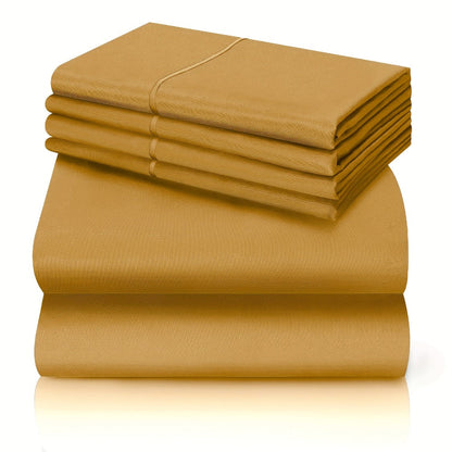California King Sheet Set 6-Piece Breathable Cooling Bed Sheets Ultra-Soft Hotel Luxury Microfiber 18 Inch Deep Pocket Wrinkle Fade Resistant Flat Sheet Fitted Sheet 4 Pillowcases Multiple Colors