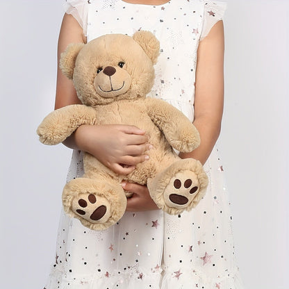 Plush Toy – Soft Brown Teddy Bear in 10-Inch or 12-Inch Sizes with Classic Paw-Pad Details