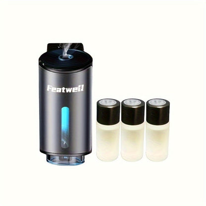 Car Essential Oil Diffuser & Humidifier, 3-Level Adjustable Mist, Quiet Ultrasonic Aromatherapy, Cup Holder Fit
