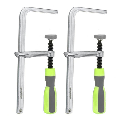 Two-Piece Track Saw Rail Clamp Set with Quick-Adjust Handles for 19 mm and 20 mm Worktable Holes