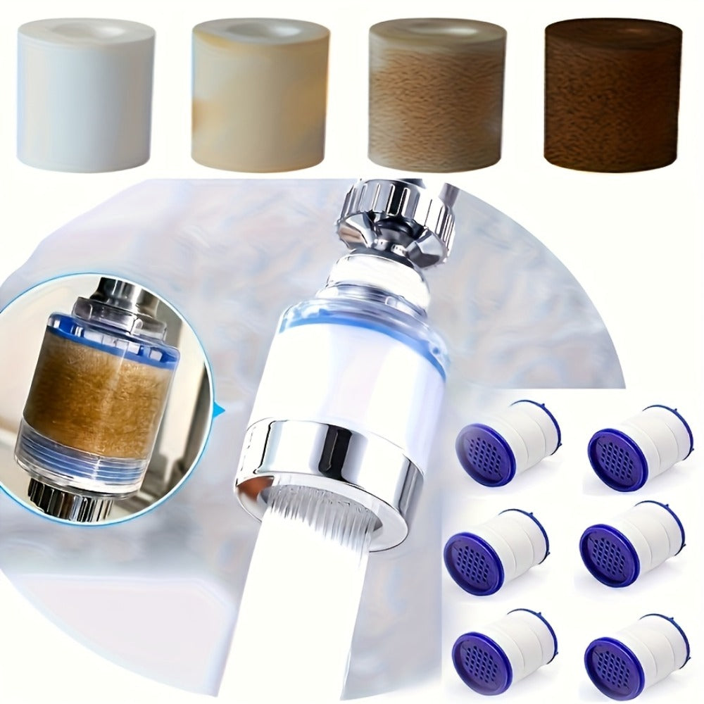 Transparent 360-Degree Rotating Faucet Aerator with Adjustable Spray Head in One- or Two-Set Options