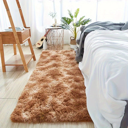 Area Rug Tie-Dye Knotted Fluffy 40x120cm Indoor Runner in Five Colors for Bedroom or Office