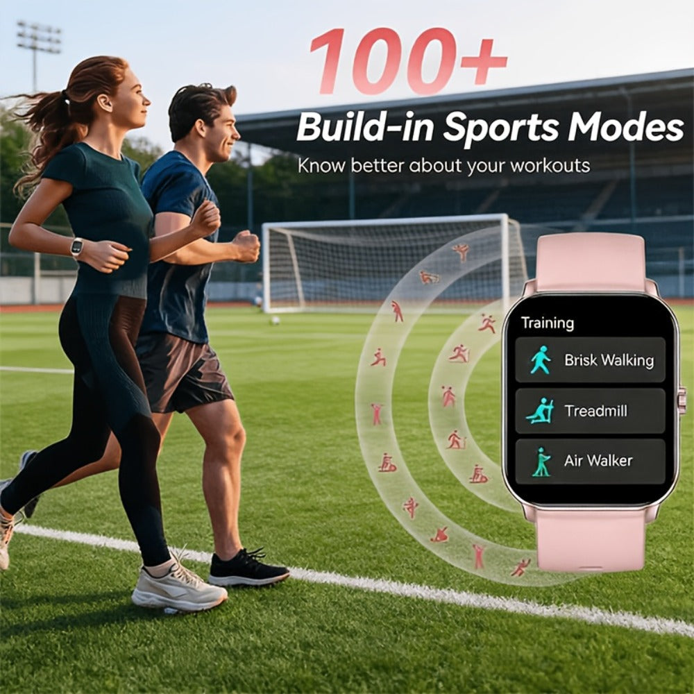 Smartwatch – with Remote Photo Control & HD Voice Calling, Large Screen Unisex , Message Notifications, Multiple Sport Modes, Heart Rate…