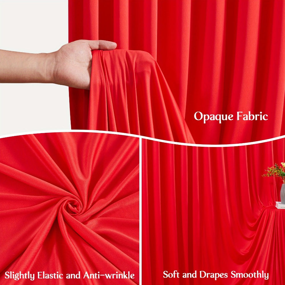 Two-Piece Photography Backdrop Curtain Set, 59 x 118 Inches per Panel, with Rod Pockets and Color Options