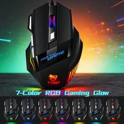 Programmable RGB Gaming Mouse Wired Pro-Grade with Turbo Click Multi-Mode DPI Sensitivity Dynamic for an Everyday Personal Care Routine
