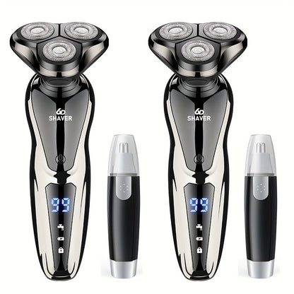 Cordless Foil Electric Shaver for Men 3D Floating Head LED Display Rechargeable Wet Dry Razor Close Shave Beard Trimmer Valentine's Day Gift