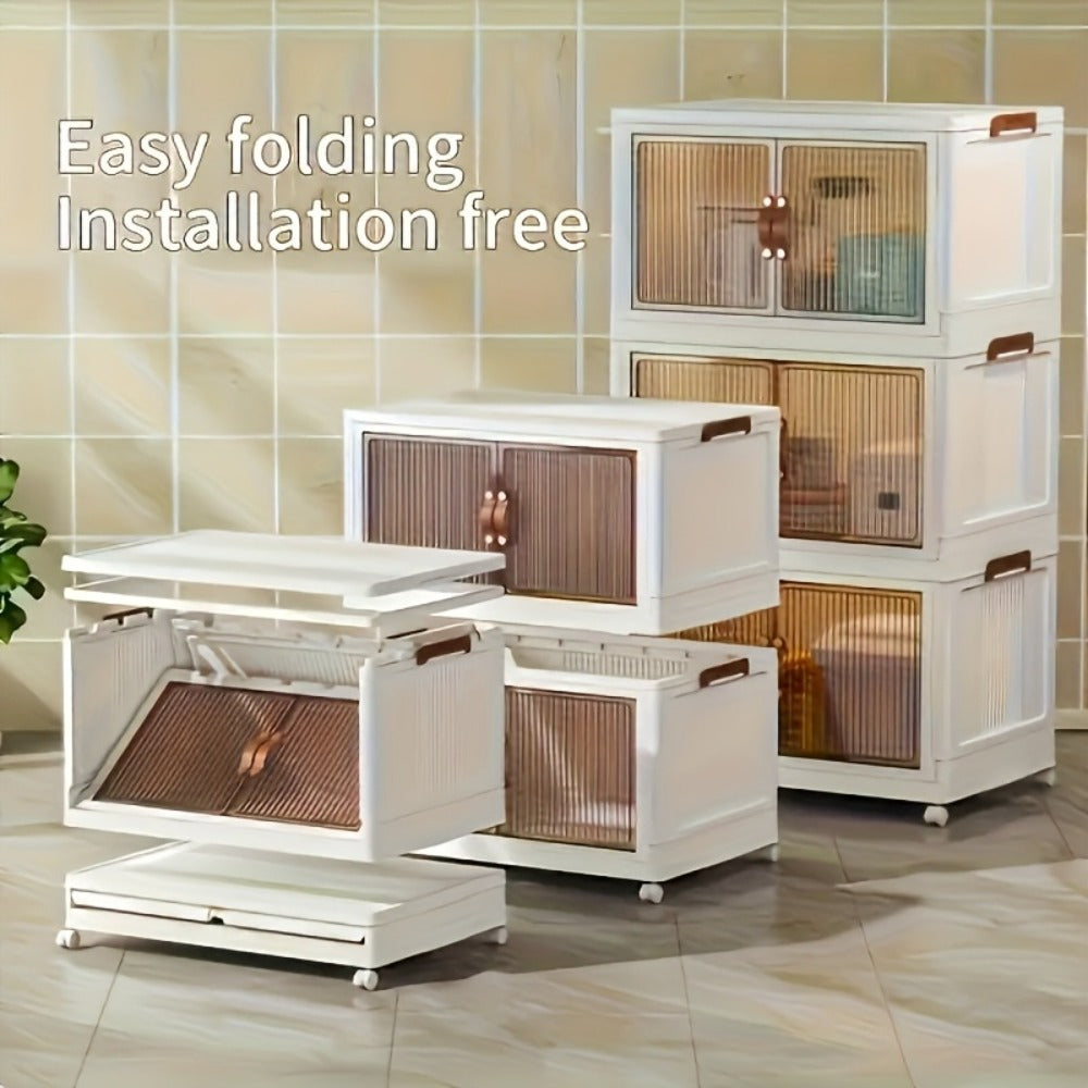 Lidded Rolling Storage Bin System in Seven Two-, Three-, Four- or Five-Tier Configurations