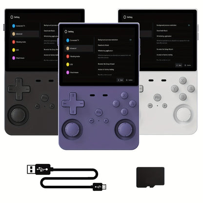 Handheld Game Console L35 with 3.5-Inch IPS HD Display, Open-Source Linux & 64GB/128GB Storage Options
