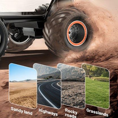 1:12 Scale RC Monster Truck 4WD All-Terrain – Remote Control Cybertruck & Pickup Truck with LED Lights & Sound Effects, 2.4GHz Rechargeable RC Car Gift for Boys Ages 6 7 8 9 10 Birthday Christmas