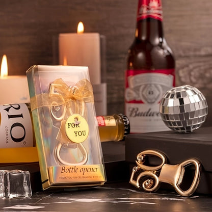 Rhinestone Bottle Opener Party Favors, 50-Piece Gold Set for Birthday, Wedding and Anniversary Guest Gifts
