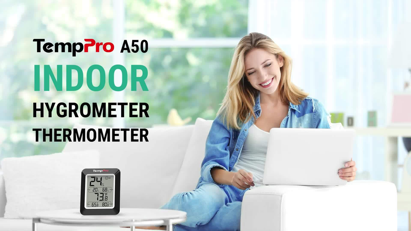 Two-Pack Indoor Digital Thermometer and Hygrometer with Temperature, Humidity and Comfort Indicator