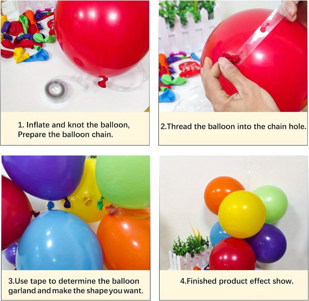 Party Decorations 422-Piece Rainbow Balloon Arch Kit with Four Balloon Sizes and Garland Accessories