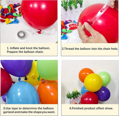 Party Decorations 422-Piece Rainbow Balloon Arch Kit with Four Balloon Sizes and Garland Accessories
