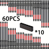 60pc Anti Slip Screwdriver Bit