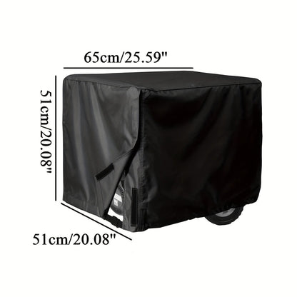 Generator Cover in Black with Displayed 25.59 x 20.08 x 20.08-Inch Dimensions and Side Access Opening