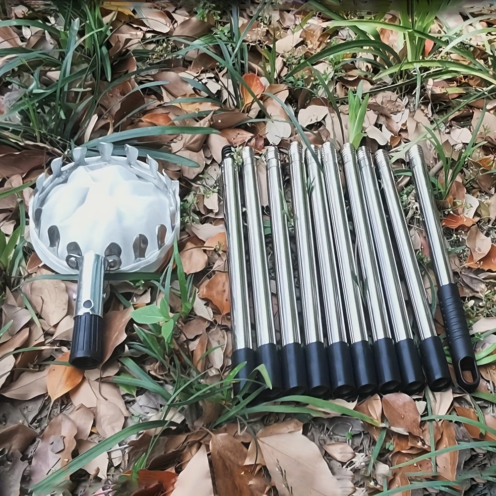Telescoping Fruit Picker with 11-Foot Pole and Basket, Available with or without Collection Bag