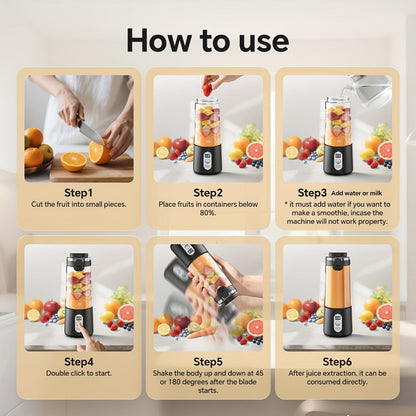 Portable Blender with Clear Cylindrical Cup, Digital Timer Display, Flip-Up Handle and Three Color Options