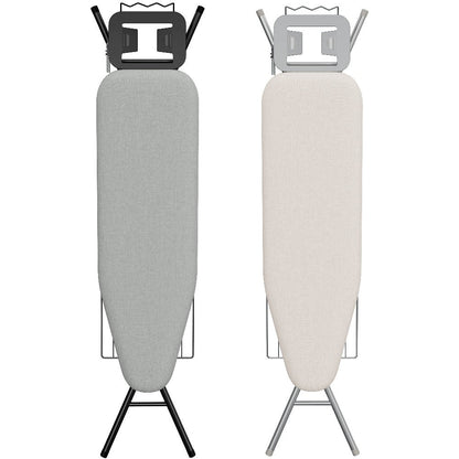Ironing Board Full Size Foldable Height Adjustable with Clothes Rack Cord Holder 4-Layer Pad Heavy Duty Steel Legs for Laundry Room Living Room Dorm