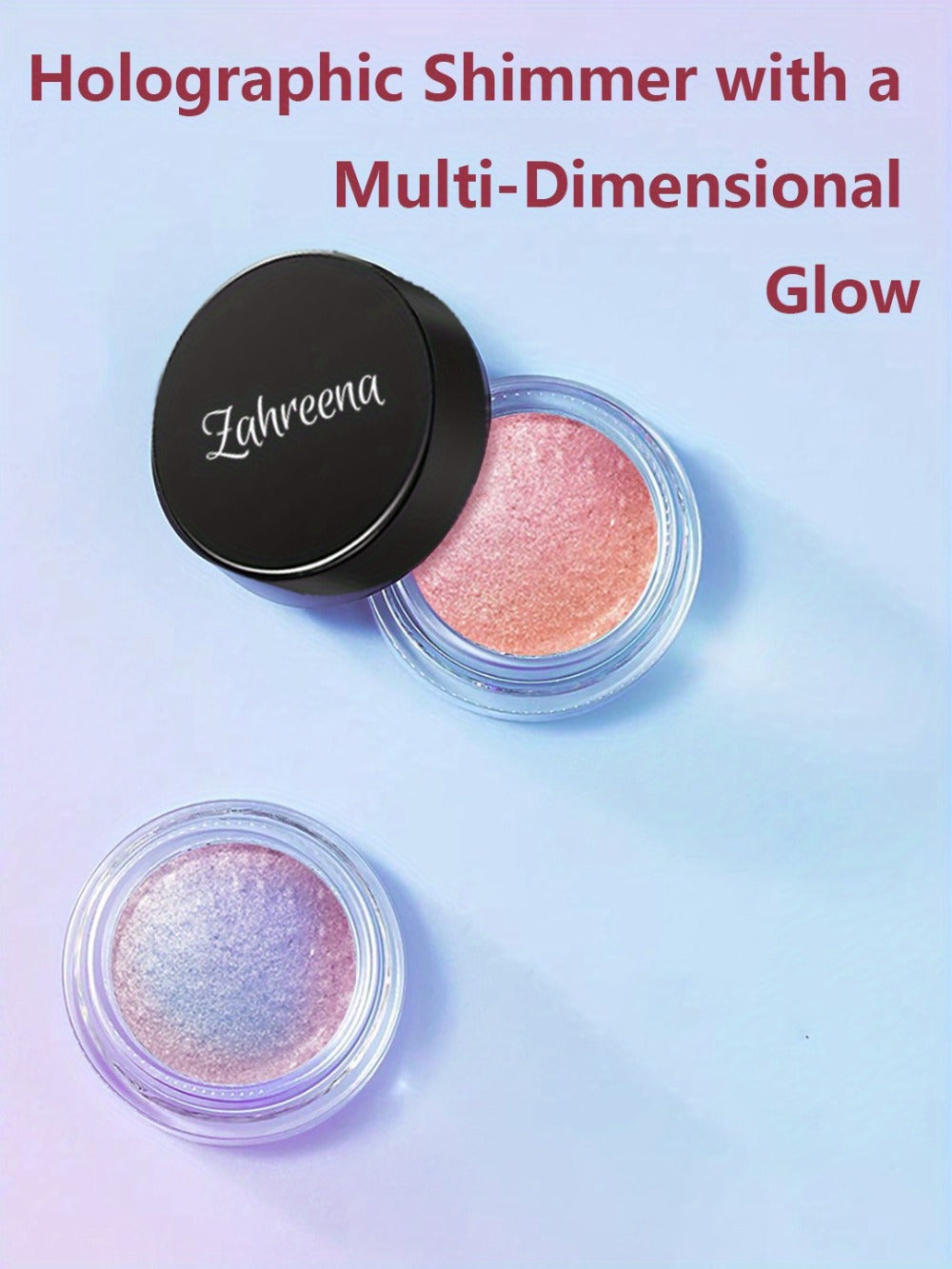 Holographic Glitter Eyeshadow Gel Jelly Shimmer water-resistant extended-wear Indigo Twilight Purple Blue Gradient Eye Makeup for Party