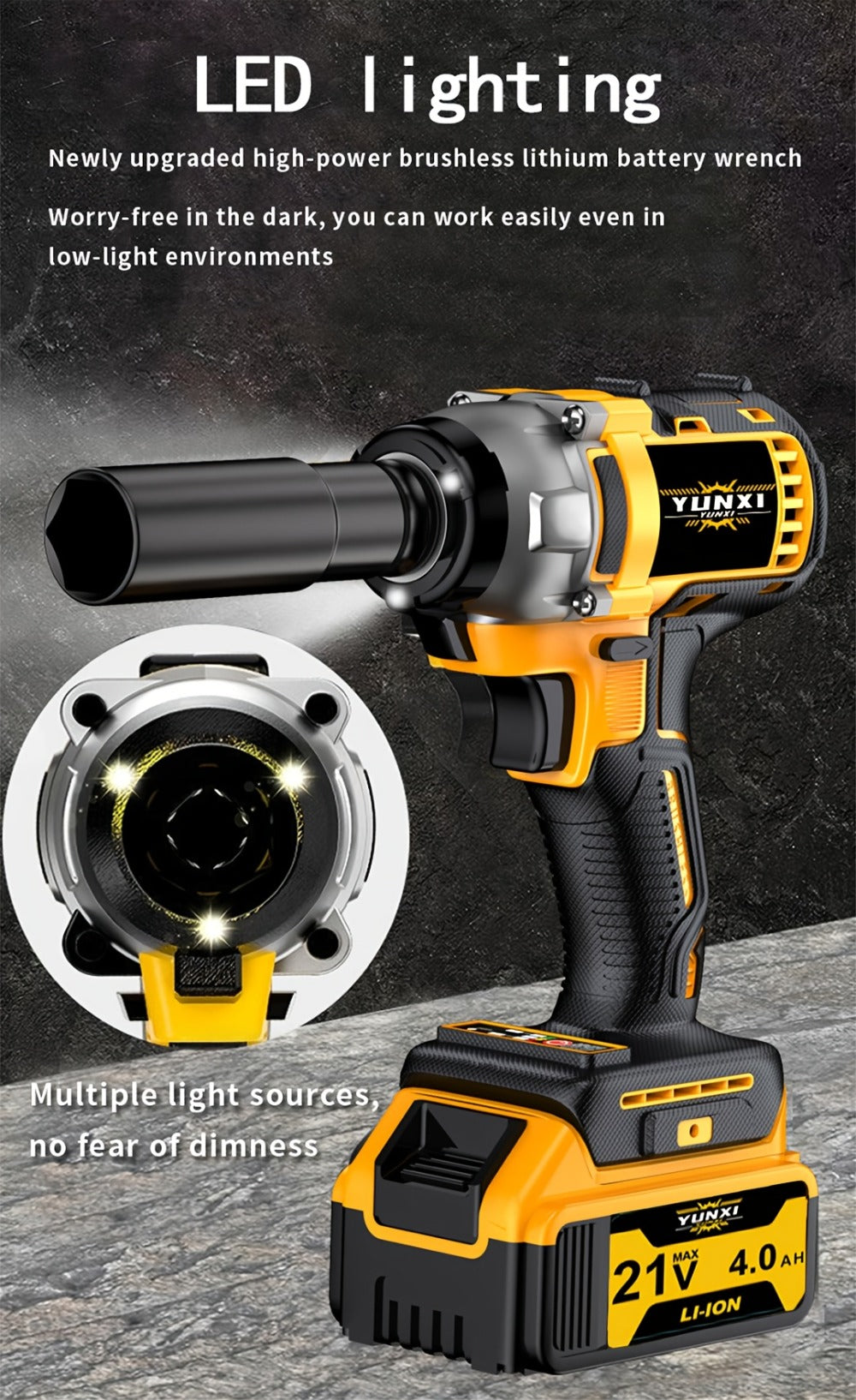Impact Drill Set 21V Cordless with Drill Bit Accessories, Toolbox & Charger – Heavy Duty Wireless Impact Wrench Drill, 2AH / 4AH Battery Options, for Car Repair, Construction & Heavy-Duty DIY Projects