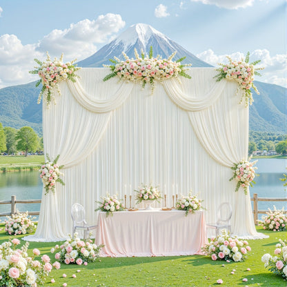 Two-Piece Photography Backdrop Curtain Set with 150 cm Width and 215 cm or 300 cm Height Options