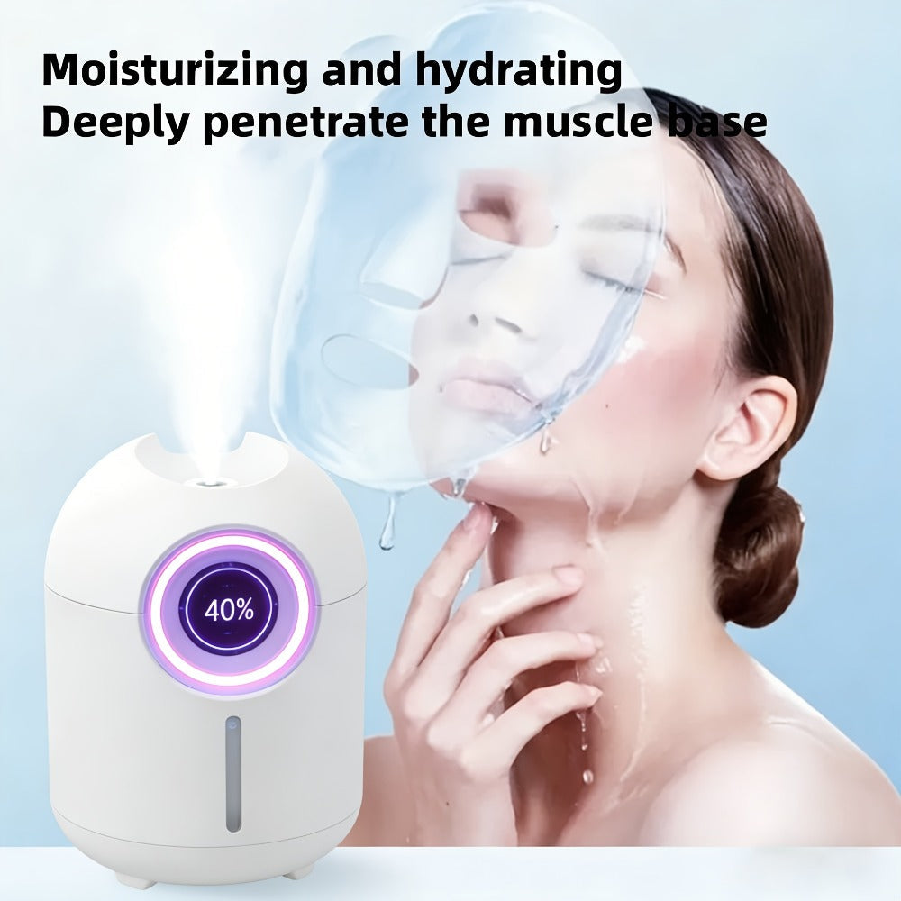 Humidifier 3-Piece Mini Set with Adjustable Mist, Soft LED Light and White-Green Color Combinations