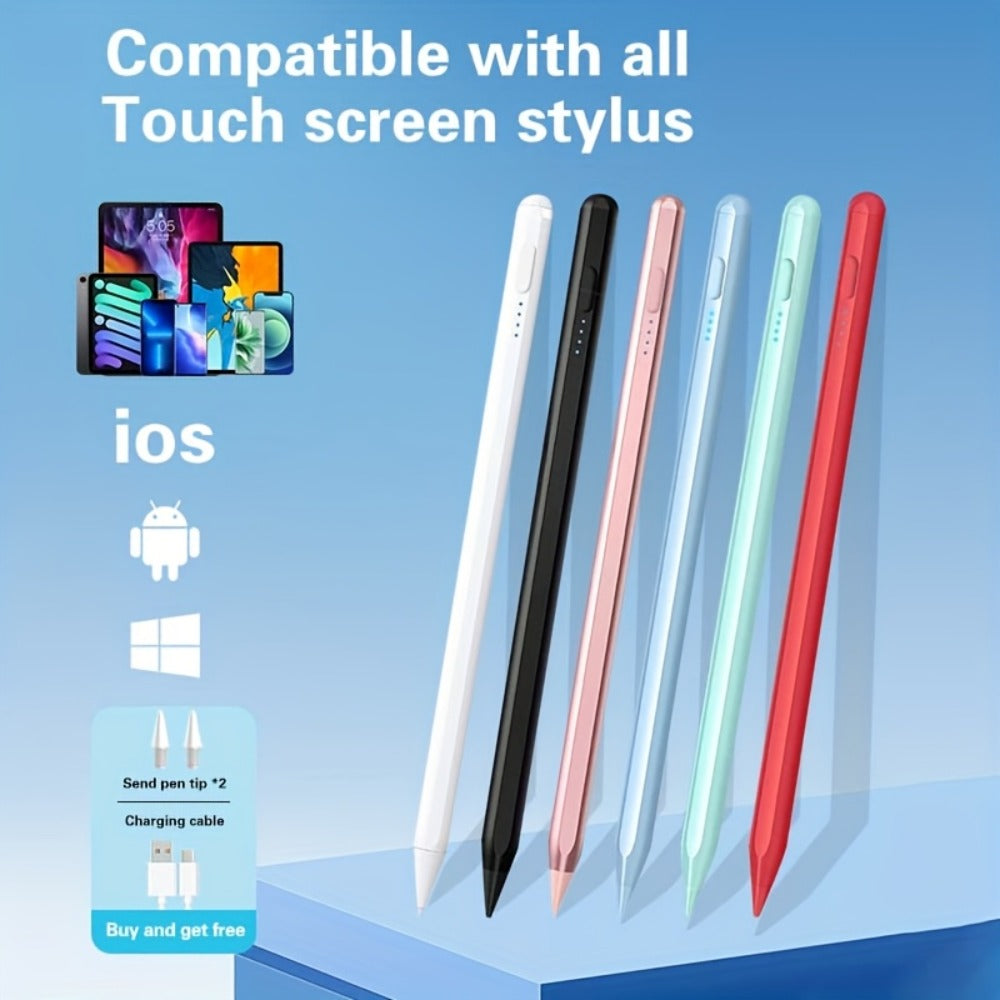 USB-C Rechargeable Stylus Pen with Top Power Button and Single-Pen, Two-Pen or Storage-Bag Bundle Options