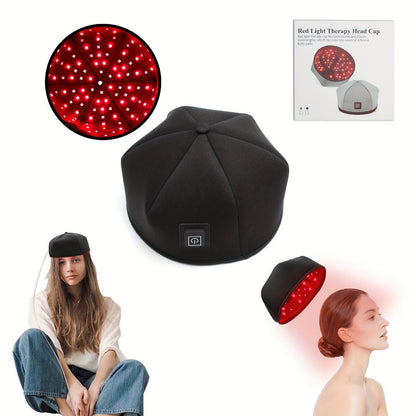 Wearable 120-LED Red and Near-Infrared Light Cap with 630nm and 820nm Modes in Black or Gray