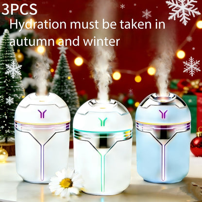 Humidifier 3-Piece Mini Set with Adjustable Spray, Color Lighting and White-Blue Combinations