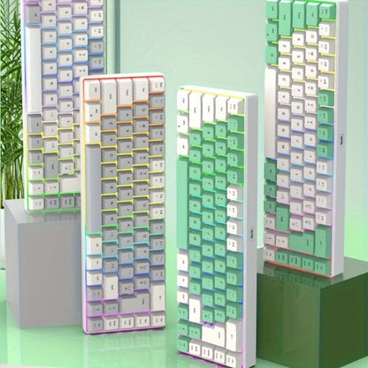 Compact Wired Gaming Keyboard in 61-Key and 68-Key Layouts with Ten Color and Mouse Options