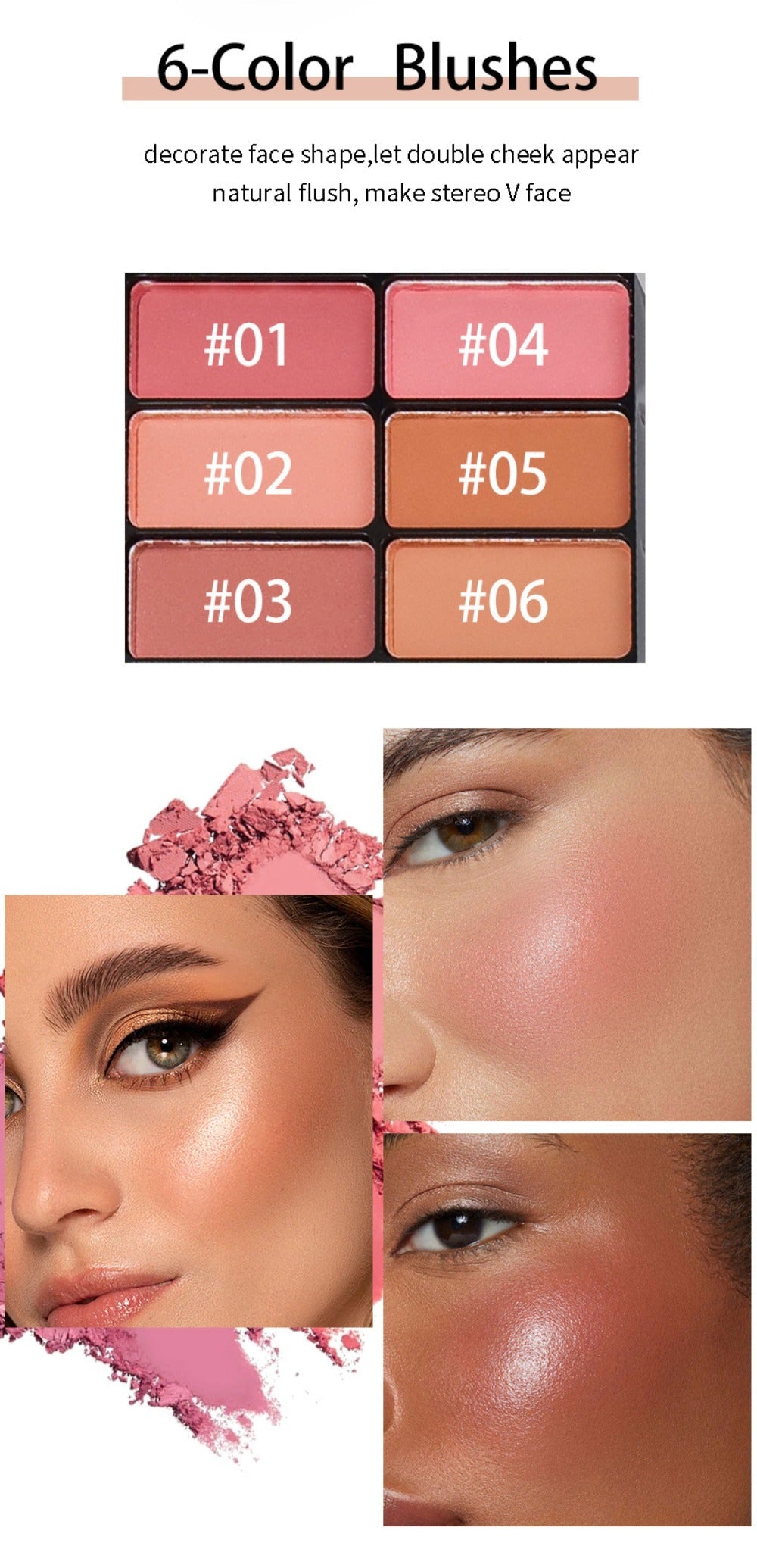 Makeup Kit 58-Color Black Mirror Case with Sliding Trays for Face, Eye and Lip Cosmetics plus Application Tools