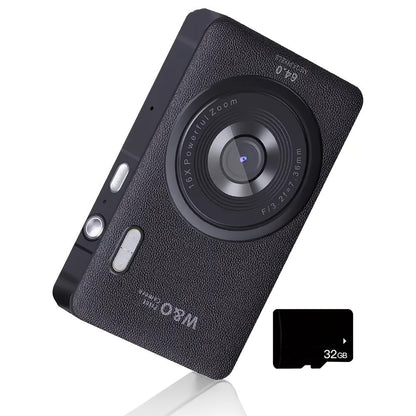 Digital Camera W810 with 64MP Capture Marking, 1080P Video, 16X Digital Zoom, 2.4-Inch Screen and 32GB Card