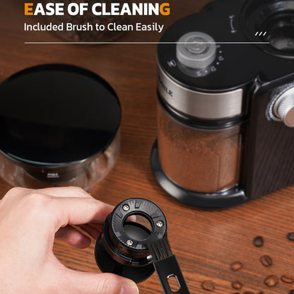 Burr Coffee Grinder Electric – 16 Grind Settings Adjustable Burr Mill Coffee Bean Grinder for 2–14 Cups, Espresso Drip Pour Over French Press